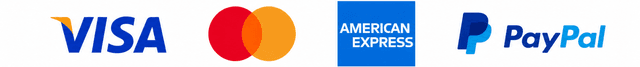 Visa, Mastercard, American Express y PayPal
